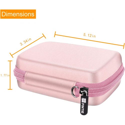  Fintie Protective Case for HP Sprocket Portable (2nd Edition), Polaroid Zip/Snap Touch/Mint Camera, Lifeprint 2x3 Photo Printer, Shockproof Hard Shell Carrying Case, Rose Gold