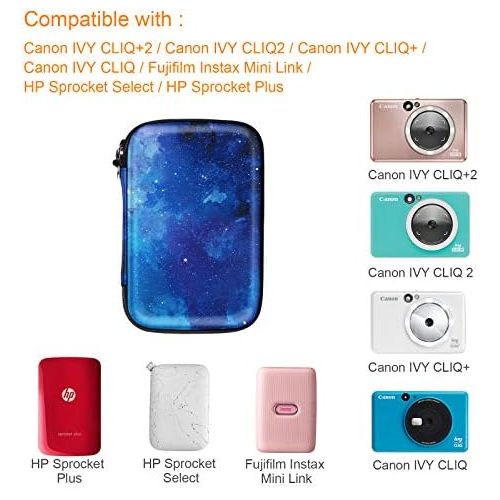  Fintie Protective Case for Fujifilm Instax Mini Link, HP Sprocket Select/Plus, Canon Ivy CLIQ/CLIQ+/CLIQ2/CLIQ+2 Instant Camera Printer - Shockproof Hard Shell Carrying Case, Starr