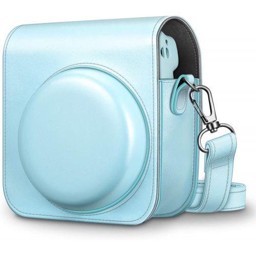  Fintie Protective Case for Fujifilm Instax Mini 11 Instant Camera - Premium Vegan Leather Bag Cover with Removable Adjustable Strap, Ice Blue