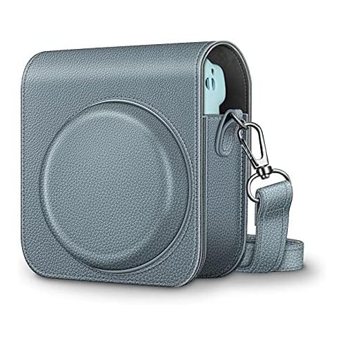  Fintie Protective Case for Fujifilm Instax Mini 11 Instant Camera - Premium Vegan Leather Bag Cover with Removable Adjustable Strap, Cloudy Blue