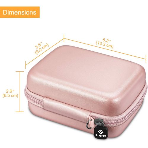  Fintie Digital Camera Case Compatible with AbergBest 21 Mega Pixels 2.7 LCD Rechargeable HD/ Kodak Pixpro/ Canon PowerShot ELPH 180/190 / Sony DSCW800 / DSCW830 Cameras, Rose Gold