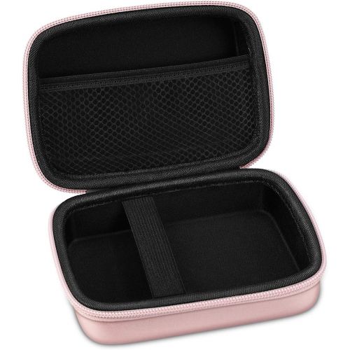  Fintie Digital Camera Case Compatible with AbergBest 21 Mega Pixels 2.7 LCD Rechargeable HD/ Kodak Pixpro/ Canon PowerShot ELPH 180/190 / Sony DSCW800 / DSCW830 Cameras, Rose Gold