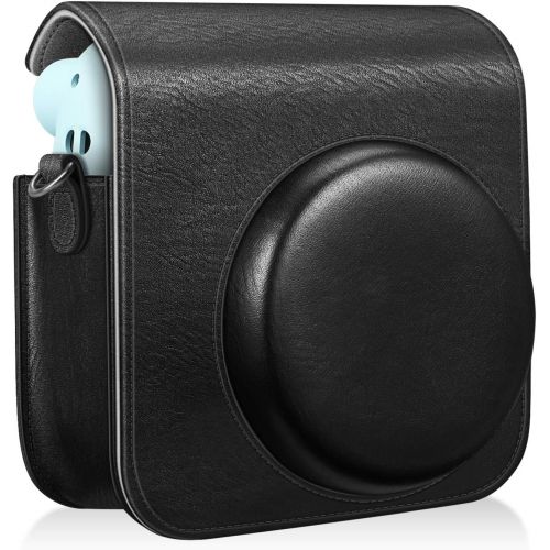  Fintie Protective Case for Fujifilm Instax Mini 11 Instant Camera - Premium Vegan Leather Bag Cover with Removable Adjustable Strap, Black