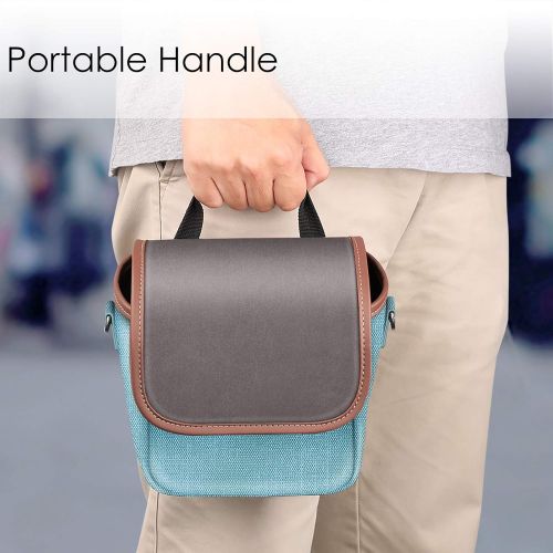  Fintie Carrying Case Compatible with Polaroid OneStep+, Onestep 2 VF, Now+ I-Type, Now I-Type Instant Film Camera - Premium Vegan Leather Travel Bag w/Removable Strap & Pocket