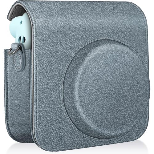  Fintie Protective Case for Fujifilm Instax Mini 11 Instant Camera - Premium Vegan Leather Bag Cover with Removable Adjustable Strap, Cloudy Blue