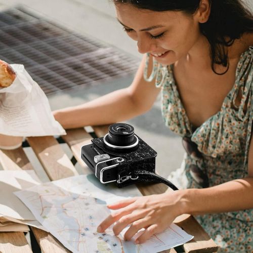  Fintie Protective Case for Fujifilm Instax Mini 40 Instant Camera - Premium Vegan Leather Bag Cover with Removable Adjustable Strap, Constellation