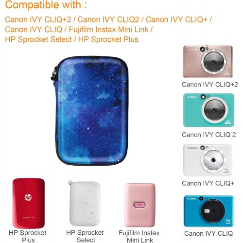  Fintie Protective Case for Fujifilm Instax Mini Link, HP Sprocket Select/Plus, Canon Ivy CLIQ/CLIQ+/CLIQ2/CLIQ+2 Instant Camera Printer - Shockproof Hard Shell Carrying Case, Starr