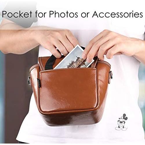  Fintie Carrying Case Compatible with Polaroid Originals OneStep+, Onestep 2 VF, Now+ I-Type, Now I-Type Instant Film Camera - Premium Vegan Leather Travel Bag w/Removable Strap & P