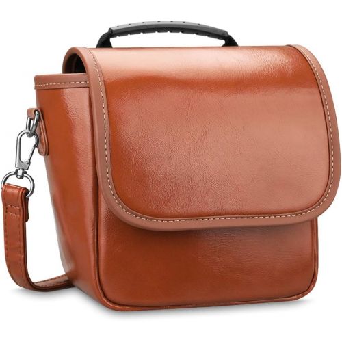  Fintie Carrying Case Compatible with Polaroid Originals OneStep+, Onestep 2 VF, Now+ I-Type, Now I-Type Instant Film Camera - Premium Vegan Leather Travel Bag w/Removable Strap & P