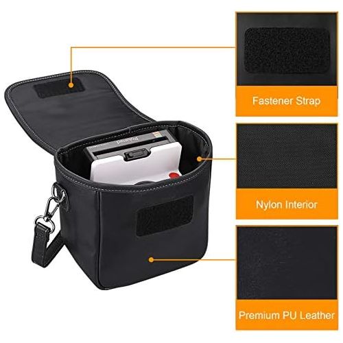  Fintie Carrying Case Compatible with Polaroid Originals OneStep+, Onestep 2 VF, Now+ I-Type, Now I-Type Instant Film Camera - Premium Vegan Leather Travel Bag w/Removable Strap & P