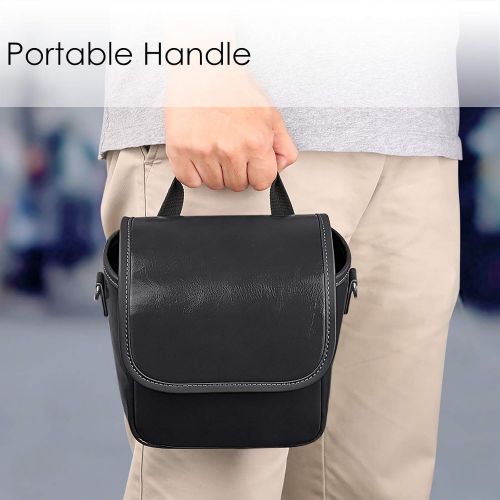  Fintie Carrying Case Compatible with Polaroid Originals OneStep+, Onestep 2 VF, Now+ I-Type, Now I-Type Instant Film Camera - Premium Vegan Leather Travel Bag w/Removable Strap & P