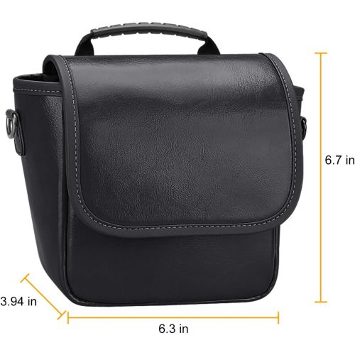  Fintie Carrying Case Compatible with Polaroid Originals OneStep+, Onestep 2 VF, Now+ I-Type, Now I-Type Instant Film Camera - Premium Vegan Leather Travel Bag w/Removable Strap & P