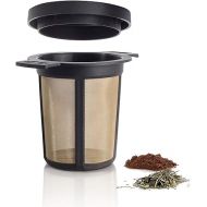 Reusable Stainless Steel Coffee and Tea Infusing Mesh Brewing Basket, Medium, Black