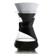 Finum 66/418.00.00 Bloom and Flow Borosilicate Glass Pour Coffee Dripper, 24 Ounces, Black