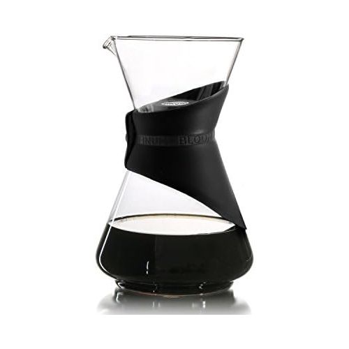  Finum BLOOM AND FLOW - Kaffeebrueher mit Glaskaraffe, Kaffeebereiter, Handbrueh Kaffee, Kaffeezubereiter, Filterkaffee, Pour Over, Kaffeeaufbereiter aus Glas mit Filter, Kaffeekessel