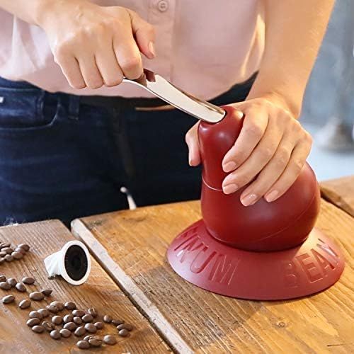  Finum Bean Me Up Manuel Multi-Grade Ceramic Coffee Grinder, 2 Ounces, Red