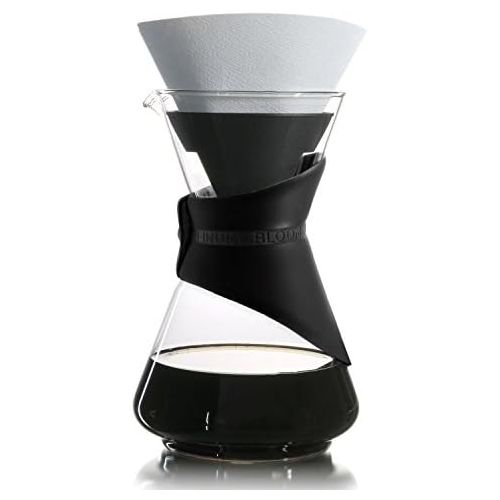  [아마존베스트]Finum Bloom and Flow  Coffee Brewer with Glass Carafe, Coffee Maker, Hand Brew Coffee, Coffee Maker, Filter Coffee, Pour Over, Glass Coffee Maker with Filter, Coffee Kettle, BPA-F