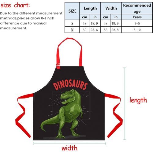  [아마존베스트]Fiodrimy Aprons for Kids Girls, Boys Apron Child Size Apron Cotton Canvas Children Artists Aprons with Adjustable Neck Strap for Cooking Baking Painting Gardening School Kitchen (B