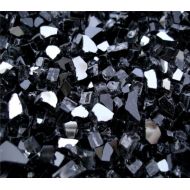 Fireplace Glass San Diego Fire Glass, ~14 Black Reflective, 40 LBS