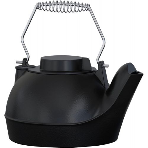  [아마존베스트]Fire Beatuy Fire Beauty Humidifying Iron Kettle，Stove Humidifier，Wood Stove Kettle，Cast Iron，Chrome handle，Matte Black