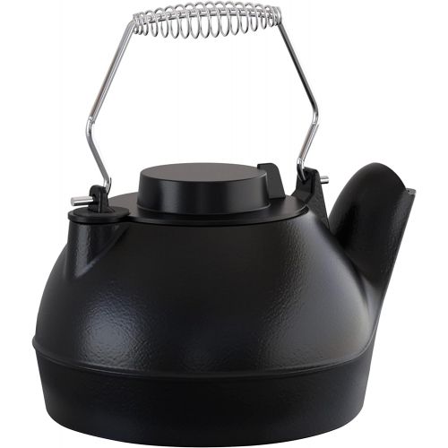  [아마존베스트]Fire Beatuy Fire Beauty Humidifying Iron Kettle，Stove Humidifier，Wood Stove Kettle，Cast Iron，Chrome handle，Matte Black