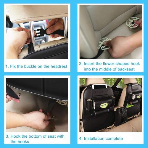  Fire Kirin 2 Pack Car Back Seat Organizer, Foldable Car Table Holder, Touch Screen Pocket Multipurpose Use as...