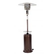 Fire Sense Standard Series Patio Heater with Adjustable Table, Hammer Tone Bronze