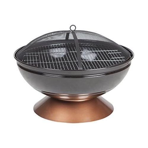  Fire Sense 62242 Degano Round Fire Pit, BlackCopper