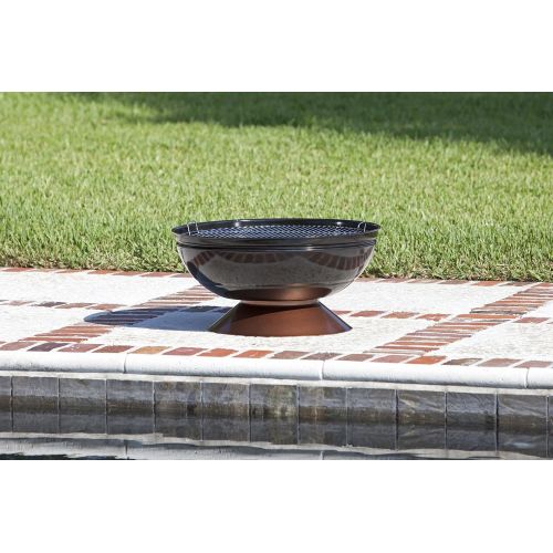  Fire Sense 62242 Degano Round Fire Pit, BlackCopper