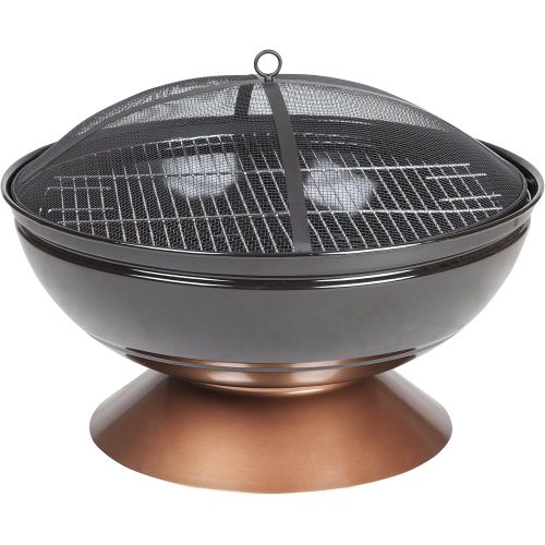  Fire Sense 62242 Degano Round Fire Pit, BlackCopper