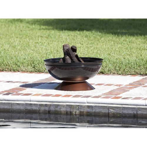  Fire Sense 62242 Degano Round Fire Pit, BlackCopper