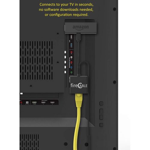  [아마존베스트]fireCable Ethernet Adapter for WiFi TVSticks & Streaming Media Players (Connects TV Stick to a Ethernet for Fast Playback, Streaming and Less Buffering)