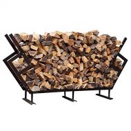 FireKing 65 by 54.5-Inch Premium Firewood Rack with Cover, Medium, Bronze