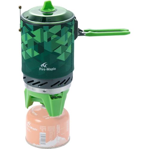  Fire-Maple Fixed-Star 2 Personal Cooking System Stove w/Electric Ignition, Pot Support & Propane/Butane Canister Stand | Jet Burner/Pot System for Backpacking, Camping, Hiking, or