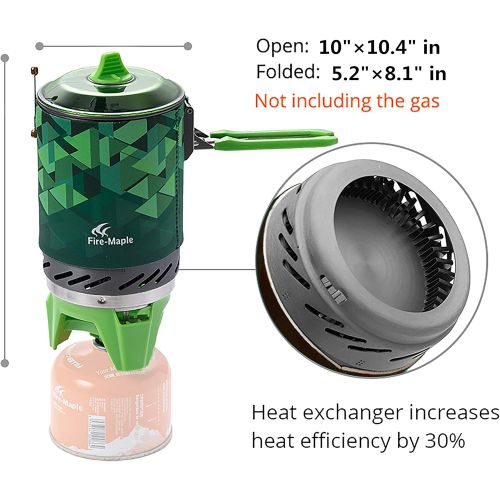  Fire-Maple Fixed-Star 2 Personal Cooking System Stove w/Electric Ignition, Pot Support & Propane/Butane Canister Stand | Jet Burner/Pot System for Backpacking, Camping, Hiking, or