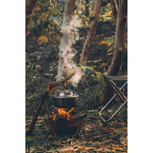  Fire Maple Maverick Wood Stove Portable Durable Stainless Steel Campfire Stove Ideal for Camping Backpacking Hiking Trips (Triangle Version)