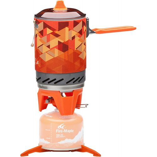  Fire-Maple Fixed-Star 2 Personal Cooking System Stove w/Electric Ignition, Pot Support & Propane/Butane Canister Stand | Jet Burner/Pot System for Backpacking, Camping, Hiking, Eme