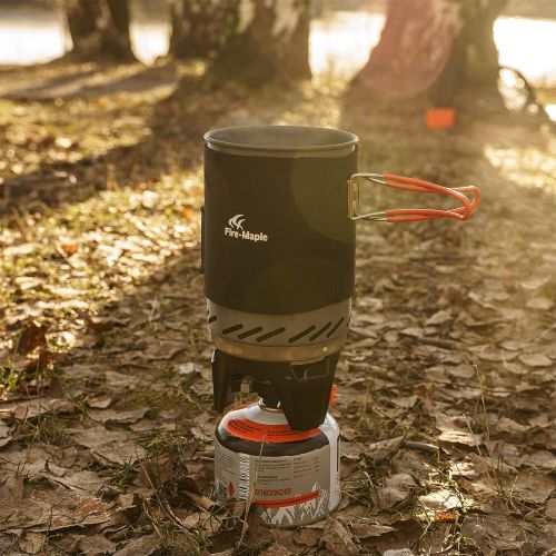  Fire-Maple Fixed Star 1 Backpacking and Camping Stove System Outdoor Propane Camp Cooking Gear Portable Pot/Jet Burner Set Ideal for Hiking, Trekking, Fishing, Hunting Trips and Em