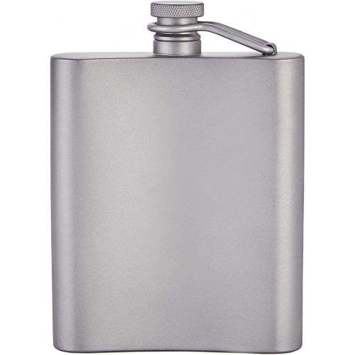  Fire-Maple Bacchus Titanium Hip Flask 200ml / 6.7 fl oz Ultralight Pocket Canteen for Camping, Travel, Sport Events & Outdoor Trips Curved Shape with Secure Screw Top, Filler Funne