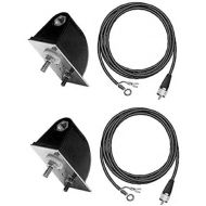 FireStick LOT OF 2 Firestik MK-M2 CB Radio Antenna Side Mount w 18` Foot Coax Fire Ring