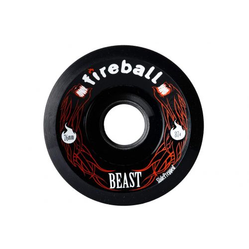  Fireball Skate Fireball Beast 76mm Longboard Skateboard Wheels (Set of 4 Wheels) with Bearings