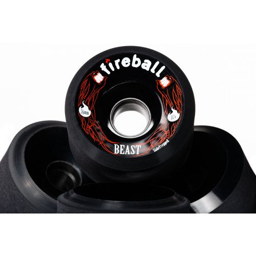  Fireball Skate Fireball Beast 76mm Longboard Skateboard Wheels (Set of 4 Wheels) with Bearings