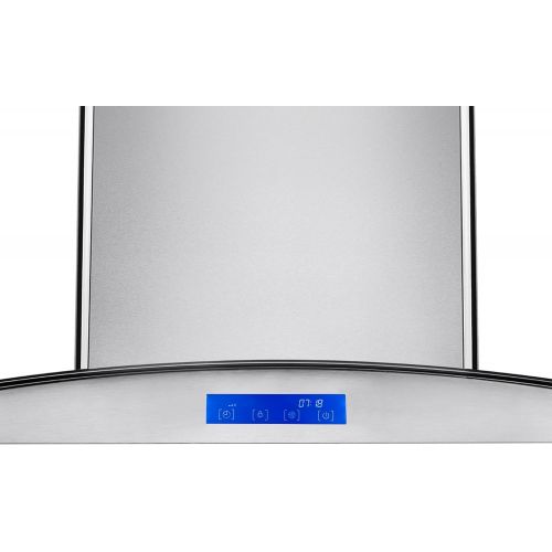  Firebird FIREBIRD Stainless Steel 36 Euro Style Island Mount Range Hood LED Screen