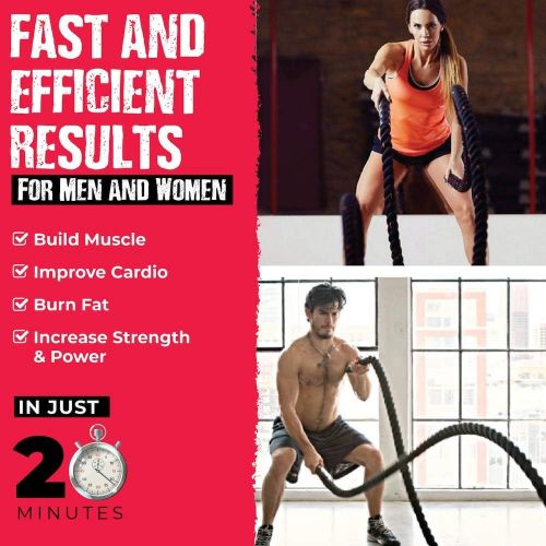  FireBreather Training Battle Ropes & Anchor KIT. Full Body Workout Equipment to Lose Fat & Boost Strength. Fast & Efficient Training in Less Than 20 Minutes. Premium 1.5 Inch Heavy Rope in 30, 40 & 50 F