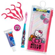 Firefly Dental Travel Kit: Toothbrush, Toothpaste, Toothbrush Cap, and Flossers - Hello Kitty (Pack of 6)