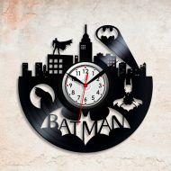 FireflyShopUA Batman Vinyl clocks Batman begins The dark knight The batman Wall clock Clocks for gift Batman vinyl Batman decor Batman room Batmangifts