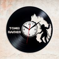 FireflyShopUA Tomb Raider Vinyl clock Action-adventure game Lara Croft decor Tomb Raider gifts New games Creative wall clock Record store Birthday girl