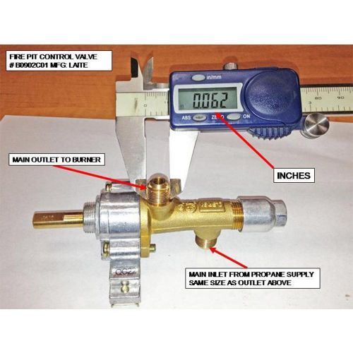  Fireplace Classic Parts Patio Heater Fire Pit Main Control Valve FCPGSF-MCV