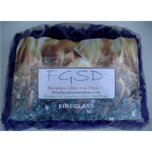  Fireplace Glass San Diego Fire Pit Glass Rocks, ~38-12 COBALT BLUE, 40 LBS