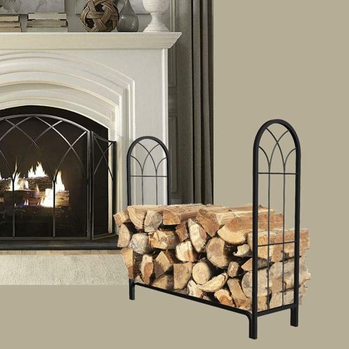  Fireplace screen LXLA Firewood Log Storage Racks, Fireplace Log Holders with Black Finish Coating, Heavy Duty Wood Stand for Kindling? Fireplace? /? Stove? / ?Fire? Pit (Size : M 47.2 x 1